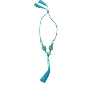 Bohemian Beaded Tassel Necklace